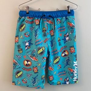 Hurley X turquoise shorts 13-15 years